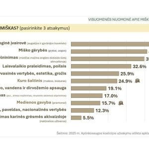 Apklausa atskleidė, kad gyventojai nežino tikrųjų miškų kirtimų mastų, bet yra už miškų apsaugą