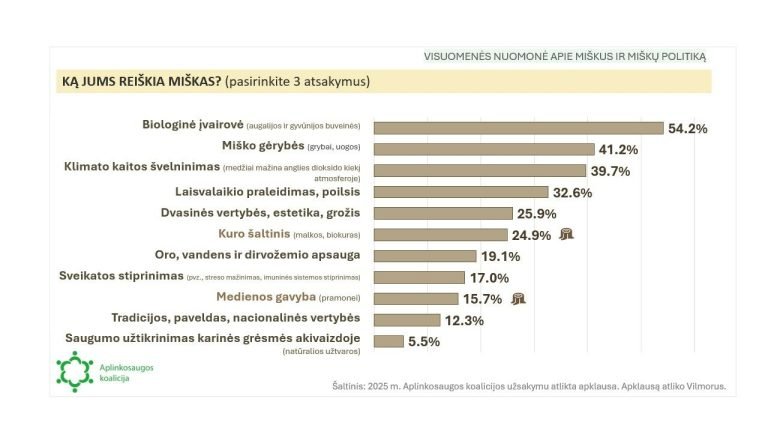Apklausa atskleidė, kad gyventojai nežino tikrųjų miškų kirtimų mastų, bet yra už miškų apsaugą